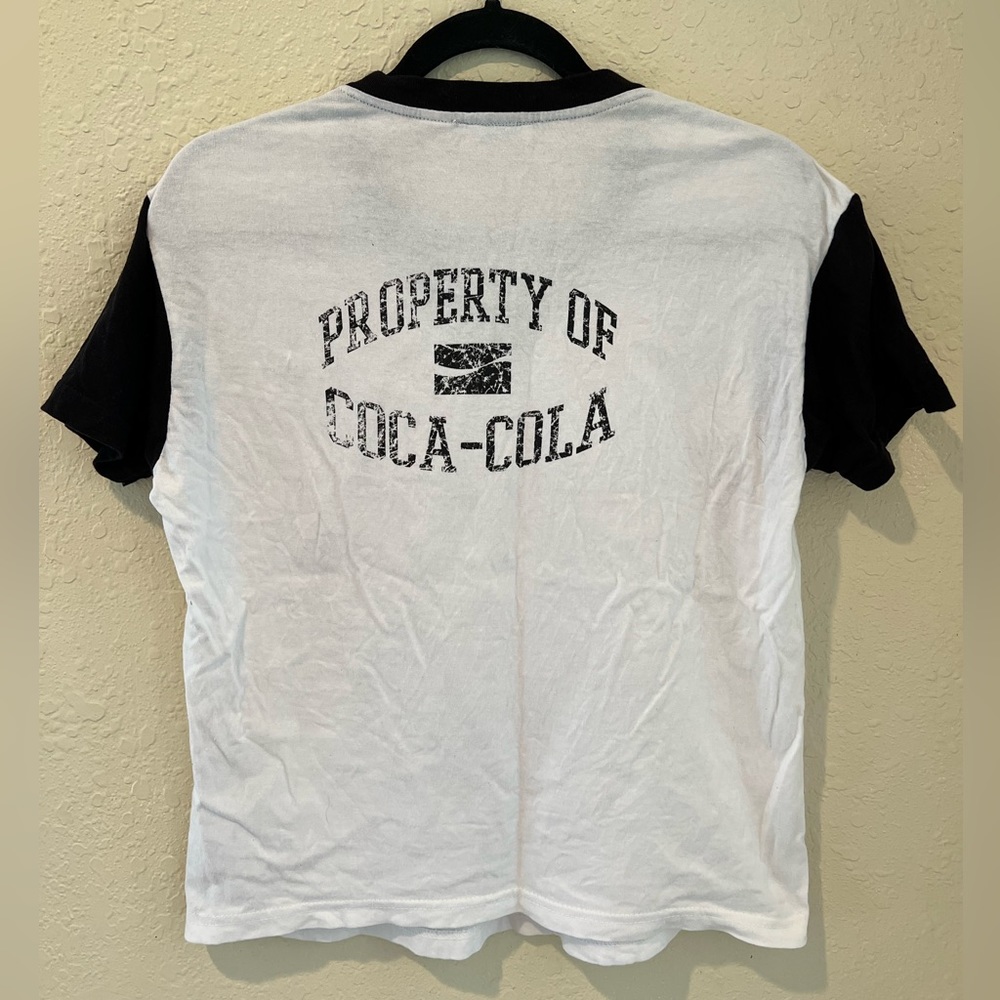 ❣️2/$25❣️ PROPERTY OF COCA-COLA women’s white graphic T | LARGE